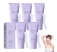 Crema Depilatoria Suave Para Piel Sensible, Crema Depilatoria Corporal Con Aplicador De Espátula, Crema Depilatoria Suave E Indolora, Fórmula Suave, Unisex (5 piezas)