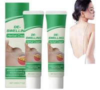Crema desintoxicante linfática herbal, crema linfática, cremas antiinflamatorias naturales para piernas, loción calmante anticelulítica para piernas, cuello y axilas (2 piezas)