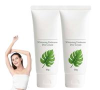 Crema desodorante blanqueadora para axilas, crema blanqueadora para axilas, crema hidratante suave, loción iluminadora para oscuras, codos y rodillas (2 piezas)