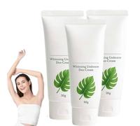 Crema desodorante blanqueadora para axilas, crema blanqueadora para axilas, crema hidratante suave, loción iluminadora para oscuras, codos y rodillas (3 piezas)