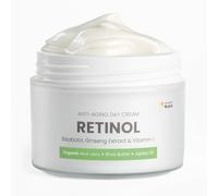 Crema día antiedad retinol Swedish Nutra (50 ml) Enriquecida colágeno vegano bisabolol extracto ginseng vitamina E aloe vera orgánico manteca karité aceite jojoba Hidratante facial piradiante