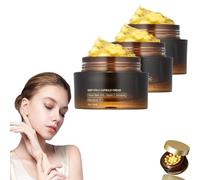 Crema en cápsulas Deep Vita C, almohadillas Deep Vita C, crema de gelatina de colágeno dorado, crema facial con cápsulas Deep Vitamin C Golden (3PCS)