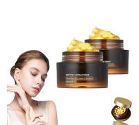 Crema en cápsulas Deep Vita C, almohadillas Deep Vita C, crema de gelatina de colágeno dorado, crema facial con cápsulas Deep Vitamin C Golden (2PCS)