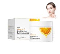 Crema exfoliante facial con vitamina C, 140 g, exfoliante facial y corporal, limpieza profunda de los poros, espuma de limpieza con vitamina C para mujeres, exfoliante blanqueador para puntos negros