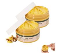 Crema Exfoliante Facial de Cúrcuma, Exfoliante Facial Diario Natural,Para Manchas Oscuras, Cicatrices de Acné y Aclarador de Piel
