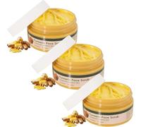 Crema Exfoliante Facial de Cúrcuma, Exfoliante Facial Diario Natural,Para Manchas Oscuras, Cicatrices de Acné y Aclarador de Piel