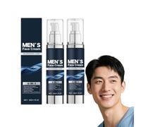 Crema facial 6 en 1 para hombres - Hidratante multiacción con manteca de karité y ácido hialurónico - Reduce la apariencia de arrugas, manchas y ojeras - Loción facial diaria, 50 g (2 botellas)