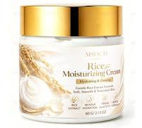 Crema facial a base de arroz que la piel, proporciona hidratación de 48 horas, y , dejando la piel , tersa y . Contiene colágeno, niacinamida y retinol para una piel más y elástica. 60 g/2.12 oz