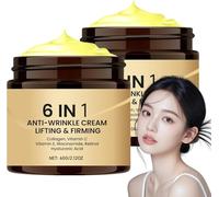 Crema Facial Antiarrugas con Colágeno 6N1, Hidratante Antiedad con Colágeno, con Niacinamida, Retinol, Ácido Hialurónico, Cremas Ligeras y No Grasas