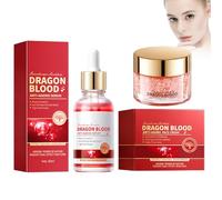 Crema facial antiarrugas + suero de sangre de dragón, crema de sangre de dragón, crema rejuvenecedora para reducir las líneas finas, crema reafirmante + suero facial que reduce la pigmentación y las