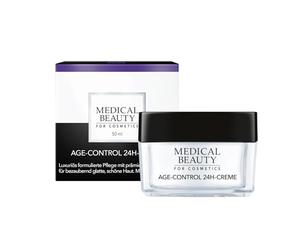 Crema facial antienvejecimiento Age Control 24H con ácido hialurónico y principios activos rejuvenecedores y reparadores, cuidado de día y noche de lujo para una piel visiblemente más suave, 50 ml