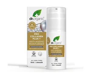 Crema Facial Black Pearl Colágeno - Dr. Organic - 50ml - Todos los Tipos de Piel