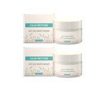 Crema facial de avena, crema de día y noche para mujeres y hombres, crema hidratante para piel seca con extracto de avena, ácido hialurónico y glicerina, crema ligera antiarrugas para todos los tipos