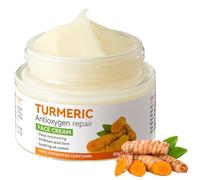 Crema Facial de Cúrcuma, Crema Reparadora Hidratante Cúrcuma, Crema Facial Antiarrugas de Cúrcuma, Anti Envejecimiento, Eliminar Manchas Oscuras, Uniformar el Tono de La Piel, 50g