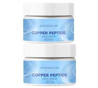 Crema Facial De Péptido De Cobre, Firmeza De La Elasticidad De La Piel Con Hidratos Restaura La Barrera, Crema Hidratante Antienvejecimiento Péptido Formulado Concentrado Bioactivo Formulado (2 piezas