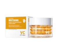 Crema Facial En Cápsulas, Vitamin C Con Colágeno, Piel Cansada Y Sensible | Crema Hidratante Antiedad, Hidratante De Doble Acción Para Un Tono Uniforme, Mejorar El Aspecto Opaco Del Rostro, 60g
