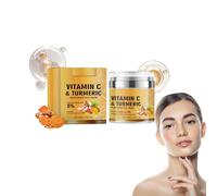 Crema Facial Iluminadora de Cúrcuma y Vitamina C, una crema hidratante antiedad formulada con vitamina C, cúrcuma y un 5% de ácido hialurónico, unifica el tono de la piel