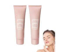 Crema facial iluminadora - Gel exfoliante purificador suave - Exfoliante hidratante de limpieza profunda para la mayoría de los tipos de piel, mezcla de enzimas para rostro y cuerpo (2 piezas)