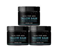 Crema facial para hombres, bálsamo para el cuello, crema hidratante a base de sebo para una hidratación profunda, realza el brillo, fórmula no grasosa, crema nutritiva seca de día o de noche (3