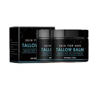 Crema facial para hombres, bálsamo para el cuello, crema hidratante a base de sebo para una hidratación profunda, realza el brillo, fórmula no grasosa, crema nutritiva seca de día o de noche (2