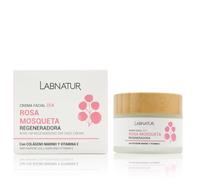 Crema Facial Rosa Mosqueta - Cicatrizante, Regeneradora - Labnatur | Con Colágeno Marino, Aceite de Avellanas y Vitamina E - Antiarrugas - Para Manchas y Cicatrices - Hecho en España - 50 ml