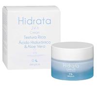 Crema Facial Textura Rica Hidrata 50 ml. con Ácido Hialurónico y Aloe Vera para todo tipo de piel. Deliplus