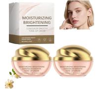 Crema hidratante, 50 g, corrector y base hidratante, uso completo para cubrir las manchas y las manchas de maquillaje perezoso (2 unidades)