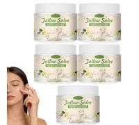 Crema hidratante con sebo de bovino de sauce, crema de sebo batida para cara y cuerpo, cuidado de la piel de sebo bovino, bálsamo sebo hidratante intenso, de absorción rápida (5 unidades)