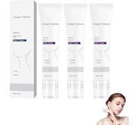 Crema hidratante de colágeno para el cuello, cuidado corporal con péptidos y colágeno para piel flácida, tratamiento diario antiedad y reafirmante para líneas de expresión y arrugas