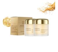Crema hidratante de ginseng, crema hidratante antiedad con esencia concentrada de ginseng, hidratación profunda para arrugas y líneas finas, crema de día ligera para nutrición (2 piezas)
