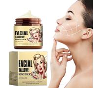 Crema hidratante de sebo de res con miel, 120 g de crema facial de sebo batido para pieles sensibles, bálsamo corporal multiusos sin perfume