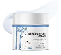 Crema hidratante de zumo de abedul, crema facial ligera con extracto de savia de abedul, cuidado de piel seca y sensible, crema de día calmante para una hidratación profunda y piel radiante (1 unidad)