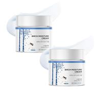 Crema hidratante de zumo de abedul, crema facial ligera con extracto de savia de abedul, cuidado para pieles secas y sensibles, crema de día calmante para una hidratación profunda y piel radiante (2