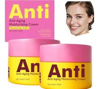 Crema hidratante facial antiedad NAD+ crema facial para piel seca, multiácido hialurónico, cuidado de la piel alisadora y reafirmante para mujeres y hombres, 50 g (2 unidades)