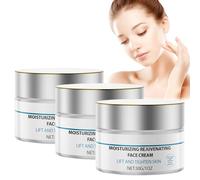 Crema hidratante facial de día y noche, antiedad para rostro y cuello, enriquecida con vitamina C E, para mujeres y hombres, reduce las arrugas y reafirma la piel facial (3 unidades)