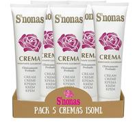 Crema Hidratante Glicerinada S'Nonas - Protección e Hidratación Intensa - ideal para Manos, Codos, Rodillas y Pies, Pack Tubo 150ml (5)