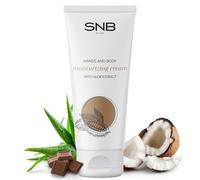 Crema hidratante profesional SNB para manos, pies y cuerpo, 200 ml, con aloe vera, vitamina E, coco y chocolate. Nutre, hidrata y mejora la elasticidad | Cuidado del cuerpo