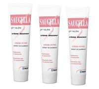 Crema hidratante suave íntima Saugella que alivia el picor - Paquete de 3 x 30 ml