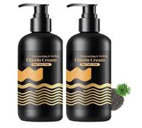 Crema Hidratante Y Moldeadora De Elastina Para Cabello Rizado, Sella El Brillo, Lujosa Crema Nutritiva Y Ligera Para Rizos Para El Cuidado Del Cabello Rizado Seco Y Dañado (2pcs)