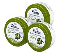 Crema Hidratante y Nutritiva con Aceite de Oliva, 3 x 200 ml