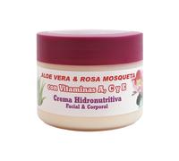 Crema Hidronutritiva Aloe Vera & Rosa Mosqueta - Hidratante y Regeneradora con Vitaminas A, C y E | Cosmonatura 250 ml