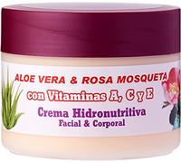 Crema hidronutritiva facial y corporal con Aloe Vera puro de cultivo ecológico de las Islas Canarias, Rosa Mosqueta y vitaminas, 250 ml - Para una piel radiante -Bionatural 11320