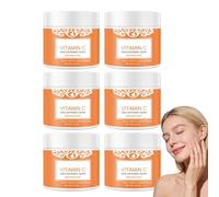 Crema iluminadora de vitamina C naranja para pieles opacas, crema facial hidratante para piel seca, crema hidratante ligera para una textura más suave, cremas faciales no grasas. (6 unidades)