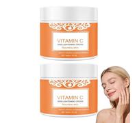 Crema iluminadora de vitamina C naranja para pieles opacas, crema facial hidratante para piel seca, crema hidratante ligera para una textura más suave, cremas faciales no grasas. (2 unidades)