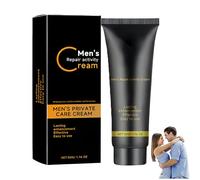 Crema íntima para hombres, crema de cuidado suave, fórmula refrescante y ligera que potencia la vitalidad, ingredientes naturales, apta para uso diario. (1Piezas)