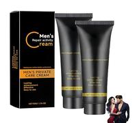 Crema íntima para hombres, Crema reparadora para hombres, Prolonga la resistencia, Recupera la confianza, Ingredientes suaves, Mejora tu tamaño y salud para todo tipo de piel (2Piezas)