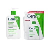Crema limpiadora hidratante CeraVe para piel seca, cuerpo y rostro, 473 ml + recarga ecológica.