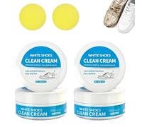 Crema Limpiadora Para Zapatos Blancos, Limpiador Para Zapatillas Blancas, Crema Limpiadora Multiusos Para Zapatos Blancos: Abrillanta Rápidamente Sin Necesidad De Aclarado, Con Esponja (2 unidades)