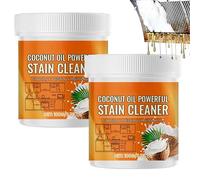 Crema limpiadora y abrillantadora de cocina con aceite de coco, multiusos para horno, ollas y estufas de acero inoxidable, 100 g (2Piezas)