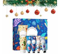 Crema Manos Navidad, 5 Piezas Crema de Manos Regalo, Mini Hand Cream Set,Crema Protectora de Manos Reparadora Hidratante Nutritiva Regalos para Navidad